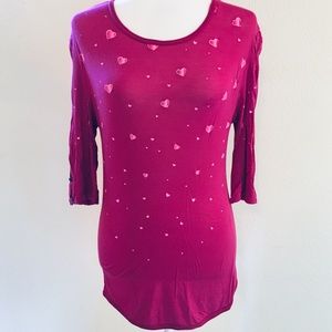 Victoria’s Secret Fuchsia Heart Sleep Tee